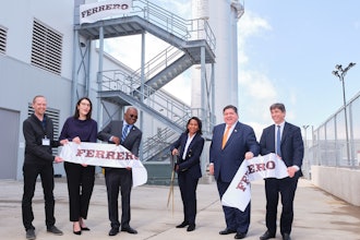 Ribbon-cutting ceremony at Ferrero's new chocolate processing facility, Bloomington, Ill., May 7, 2024.