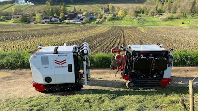 The YV01 autonomous vineyard robot from Yanmar Vineyard Solutions provides solutions to innovate and improve the efficiency and safety of vineyard work.