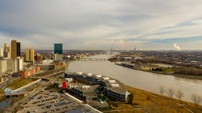 The Maumee River, Toledo, Ohio.