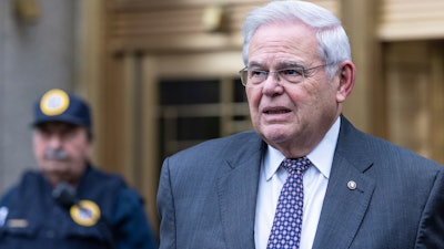 Sen. Bob Menendez, D-N.J., leaves the Manhattan federal court in New York, May, 14, 2024.