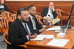 Raul Gomez, operations manager of Wunsch Farms, testifies during the Michigan House Appropriations Subcommittee on Agriculture and Rural Development and Natural Resources.