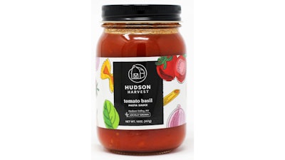 Hudson Harvest Tomato Basil Sauce.