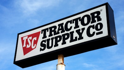 A Tractor Supply Company store sign.