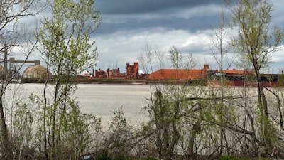 Atalco, an alumina refinery covered in red dust, on the east bank of the Mississippi River, Wallace, La., March 13, 2024.