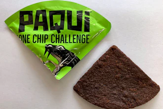 A Paqui One Chip Challenge chip displayed in Boston, Sept. 8, 2023.