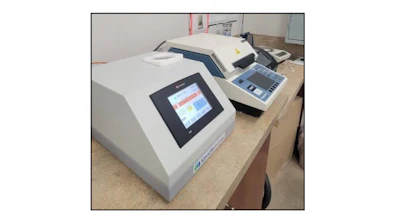 Moisture tested in a quality lab before the start of a production run.