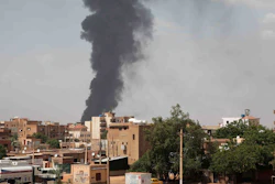 Smoke rises over Khartoum, Sudan, June 8, 2023.