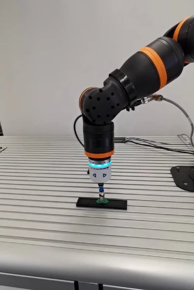 Picking and placing with the ReBeL® robot.