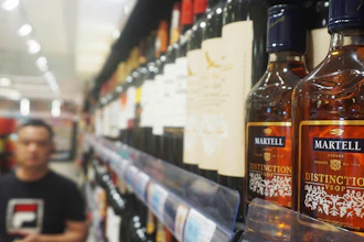 Bottles of brandy at a supermarket in Hangzhou, China, Oct. 08, 2024.
