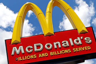 The sign outside a McDonald's restaurant is seen in Pittsburgh, June 25, 2019.