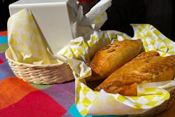 A basket of Mexican pastes at the 16th International Paste Festival, Mineral del Monte, Mexico, Oct. 12, 2024.