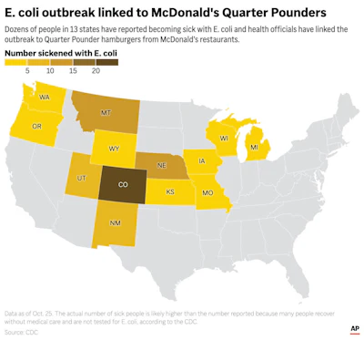 Health officials are investigating an E. coli outbreak that has sickened people in 13 states.