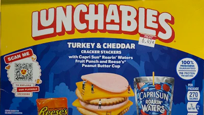 A Lunchables package on a grocery store shelf in New York, Nov. 12, 2024.