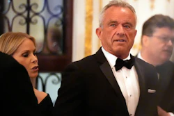 Robert F. Kennedy Jr. and his wife Cheryl Hines at the Mar-a-Lago estate, Palm Beach, Fla., Nov. 14, 2024.