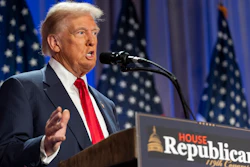 President-elect Donald Trump at a meeting of the House GOP conference, Washington, Nov. 13, 2024.