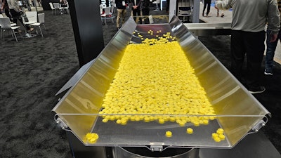 The FastBack 4.0 (250) horizontal motion conveying model at PACK EXPO 2024 in Chicago.