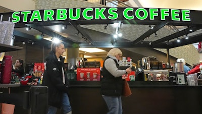 Starbucks kiosk at the Walden Galleria, Buffalo, N.Y., Nov. 30, 2024.