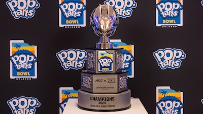 The 2024 Pop-Tarts Bowl trophy.