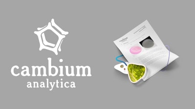 Cambium Analytica logo and testing results.