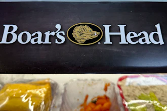 A Boar's Head logo at a bodega in New York, Aug. 30, 2024.