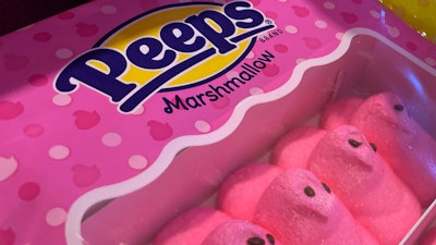 Marshmallow Peeps candy on display at a store in Lafayette, Calif., March 24, 2023.