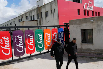 Chat Cola Company bottling plant in Salfit, West Bank, Feb. 13, 2025.