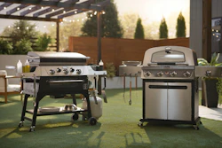 Cuisinart 28” Outdoor Griddler 2-in-1 Griddle & Broiler and Propel+ Four Burner 3-in-1 Gas Grill