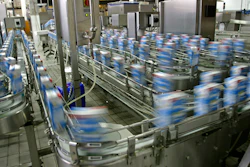 Automated production in a dairy facility.