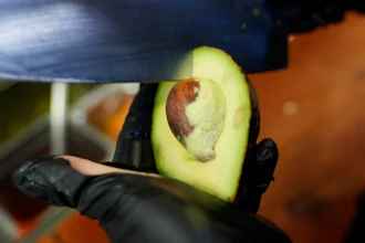 A worker cuts a avocado at Birrieria Chalio Mexican Restaurant, Fort Worth, Texas, Feb. 13, 2025.