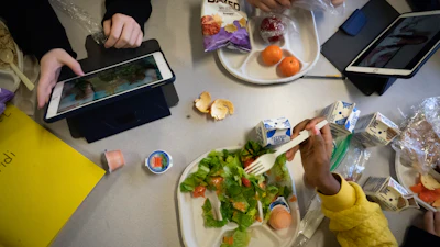 Seventh graders in the cafeteria at a public school in Brooklyn, Feb. 10, 2023.