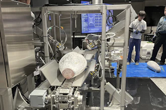 Tuna goes into Sonofai at a Fujitsu facility in Kawasaki, Japan, April 9, 2025.