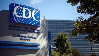 A sign marks the entrance to the federal Centers for Disease Control and Prevention in Atlanta, Oct. 8, 2013.