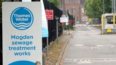 A Thames Water plant in Twickenham, London, June 28, 2023.