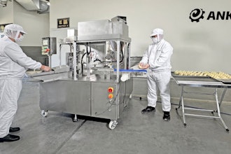 The PS-900 from ANKO Food Machine is a semi-automated system that can produce up to 900 samosas per hour with just two operators.