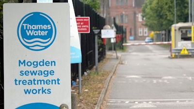 A general view of Thames Water plant in Twickenham, London, on June 28, 2023.