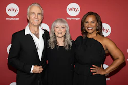 Neil Giraldo, from left, Pat Benatar and Laura Coates attend the WhyHunger 50th Anniversary Chapin Awards Gala at Jazz at Lincoln Center's Frederick P. Rose Hall, June 4, 2025, New York.