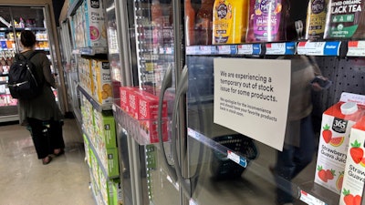 Some shelves at a Whole Foods in New York City sit emptier on June 10, 2025.