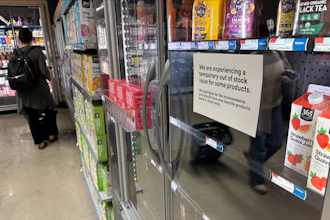 Some shelves at a Whole Foods in New York City sit emptier on June 10, 2025.