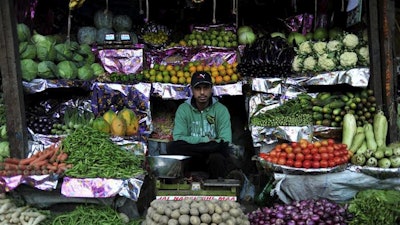 A food market Himachal Pradesh, India.