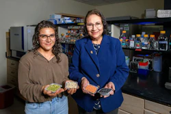 Food science professor Elvira Gonzalez de Mejia, right, and graduate student Andrea Jimena Valdés-Alvarado.