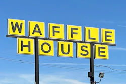 A Waffle House sign in Indianapolis, Feb. 19, 2024.