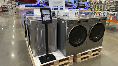 Appliances are displayed in a Costco warehouse on March 17, 2024, in Sheridan, Colo.