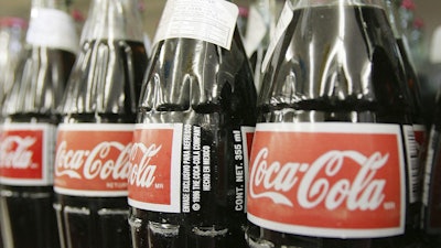 Bottles of Mexican Coca-Cola at Tarascas Latino Supermarket in Lawrenceville, Ga., Nov. 3, 2004.