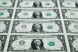 A sheet of new $1 bills at the Bureau of Engraving and Printing, Washington, Nov. 15, 2017.