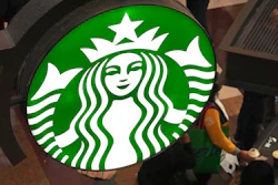 This is the Starbucks sign on Black Friday shoppers line at a Starbucks kiosk in the Walden Galleria in Buffalo, NY., Friday, Nov. 29, 2024.
