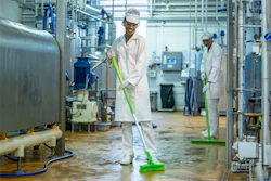 Color Coded Lime Cleaning Tools In Factory
