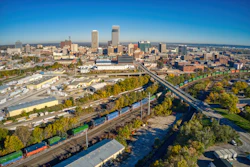Aerial view of Omaha, Neb.
