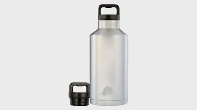 This image provided by U.S. Consumer Product Safety Commission shows Walmart’s “Ozark Trail 64 oz Stainless Steel Insulated Water Bottles,” which Walmart is recalling on Friday, July 11, 2025, because the lid can “forcefully eject” and unexpectedly strike consumers.