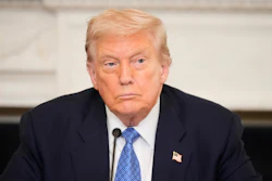 President Donald Trump participates in a trilateral signing ceremony with Armenian Prime Minister Nikol Pashinyan and Azerbaijan President Ilham Aliyev in the State Dining Room of the White House, Aug. 8, 2025.