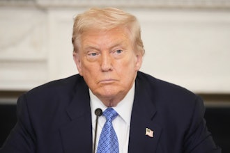 President Donald Trump participates in a trilateral signing ceremony with Armenian Prime Minister Nikol Pashinyan and Azerbaijan President Ilham Aliyev in the State Dining Room of the White House, Aug. 8, 2025.